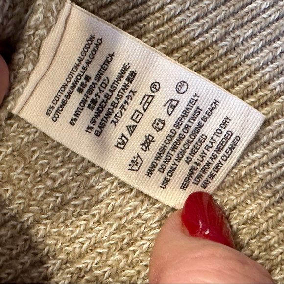 Free People Too Good Pullover Neutral Beige Extra Small Crewneck Pullover - Picture 5 of 10